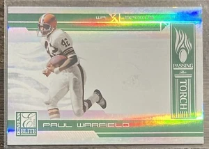 Paul Warfield 2006 Donruss Elite Passing The Torch Green /500 Brown - Picture 1 of 1