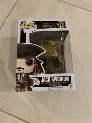 DISNEY - Jack Sparrow #273 GOLD FUNKO Pop Vinyl Figure *NEW* RARE! +PROTECTOR - image 1 of 4
