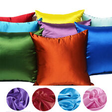 1pc Comfortable Square Home Sofa Decor Pillow Cover Case Satin Cushion Cover