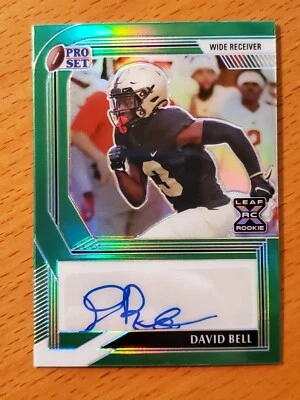 2022 Leaf Pro Set Metal Green Auto Davis Bell Purdue Browns #''d 14/ 15 - Image 1 of 2
