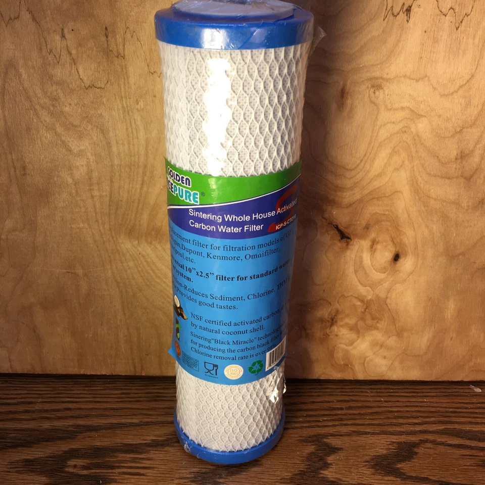 ICP-S-CTO10 Whole House Sintering Activated Carbon Water Filter  golden icepure - Image 1 of 4