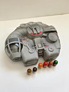 Mighty Beanz Star Wars Millennium Falcon Case & 6 Beans Han Solo Princess Leia - Picture 1 of 12
