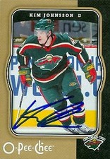 Kim Johnsson autographed Hockey Card (Minnesota Wild) 2007-2008 O-Pee-Chee