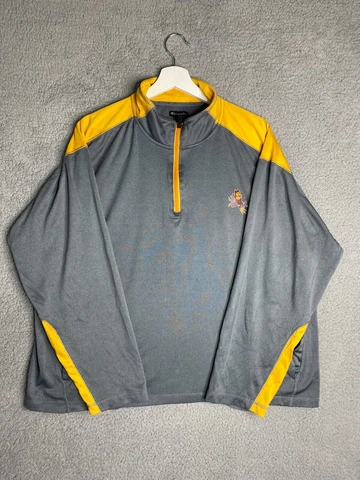 ASU Champion Sweatshirt Mens 2XL Gray Sun Devils Logo 1/4 Zip Long Sleeve Cover