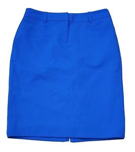Pencil Straight Skirt Calvin Klein Seam Royal Blue 21" sz 2P Petite EUC