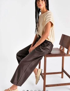 Splendid Collection Damen Kunstlederhose Größe 12 Farbe Braun  - Bild 1 von 13