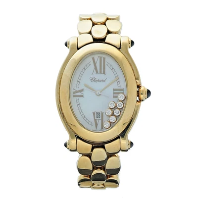 Reloj para mujer Chopard Happy Sport 7 diamantes oro amarillo 18k mop cuarzo ovalado Foto 1 de 4