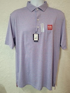 NEU Johnnie-O Prep Formance Poloshirt Herren L bunte Streifen UPF 50 Arnold Golf - Bild 1 von 11