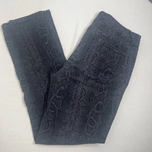 NOT YOUR HIJA'S JEANS NYDJ 30x30 Talla 6 Ajustado Negro Estampado Piel de Serpiente - Imagen 1 de 8