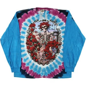 Grateful Dead 30th Anniversary Long Sleeve Tie Dye New Liquid Blue 2Xlg - Picture 1 of 5