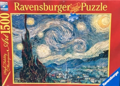 Ravensburger 1500 pc:  Starry Night by Vincent Van Gogh 2006 Jigsaw Puzzle Rare - Image 1 of 2