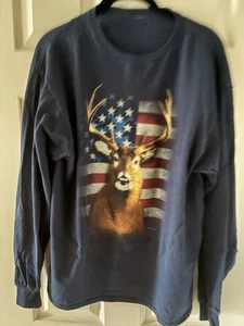 Patriotic DEER BOW/HUNTING LONG SLEEVE T-shirt - Picture 1 of 1