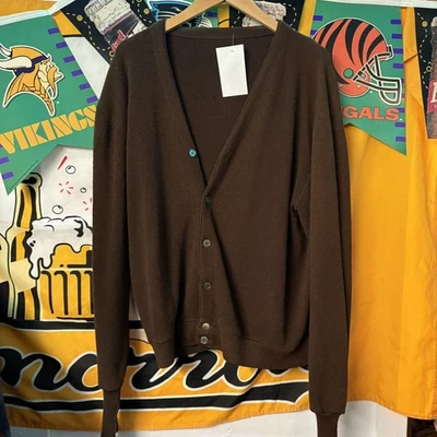 Cárdigan Suéter Vintage Acrílico Tejido Mediano Hecho en EE. UU. Hecho en Unión Foto 1 de 4