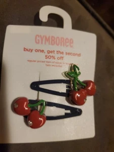 Juego de 2 pinzas para el cabello Gymboree Girls nuevas con etiquetas pastel de cereza imposibles para... - Imagen 1 de 1