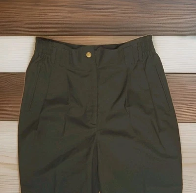 Karen Scott NWT Black Pleated Dress/Casual Pants Elastic Zip 12 Short  Comfy - Image 1 of 4