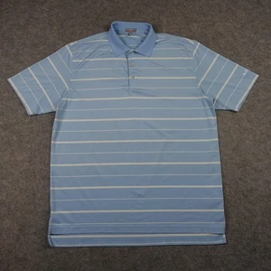Peter Millar Polo Shirt Mens XL Blue Striped Summer Comfort Kukio Golf Stretch - Picture 1 of 13