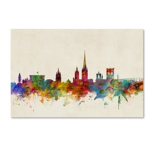 Norwich England Skyline by Michael Tompsett, 12X19-Inch - Picture 1 of 3