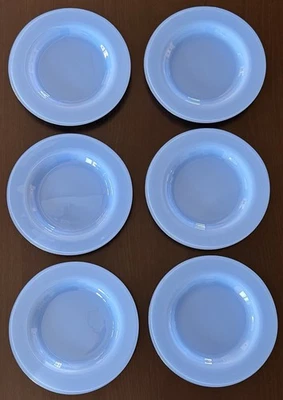 Dessertteller Kuchenteller Glas, Set 6 Stück, 21 cm, Farbe Blau, Gebraucht - Bild 1 von 4