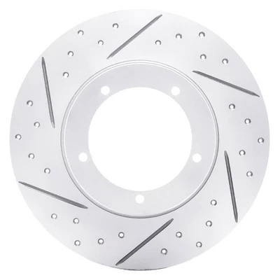 For Porsche 912 1976 DFC Drilled & Slotted Front Driver Side Brake Rotor Foto 1 de 4