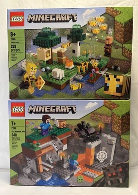 LEGO Minecraft 21165 The Bee Farm & 21166 The Abandoned Mine - Retired & Sealed - Image 1 of 4