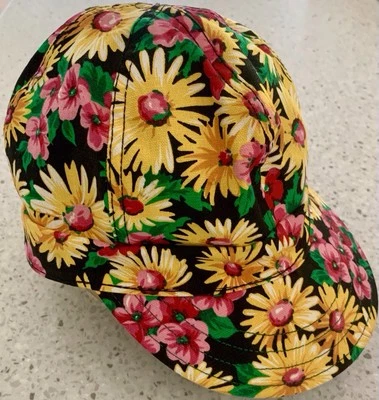 Vtg Stormy Kromer Floral Flower Garden Boho Cotton Fitted Cap Hat Size 7 3/8 USA Foto 1 de 4