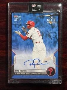 2022 Topps Now Rhys Hoskins Automático #/49 NLCS Juego Múltiples-HR Bate Abatible Autógrafo - Imagen 1 de 4