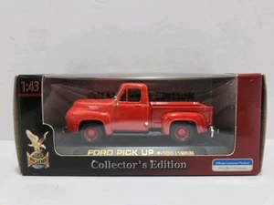 Vintage Road Sign 1/43 scale Die Cast 1953' Ford Pick Up Truck Red New - Picture 1 of 6