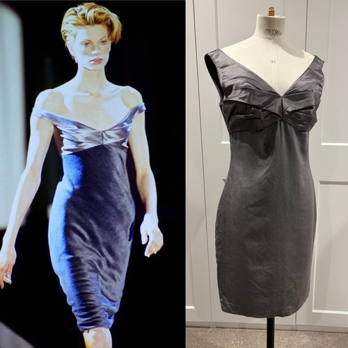 ABITO VERSACE P W 1995 PASSERELLA SETA VELLUTO TAGLIA L