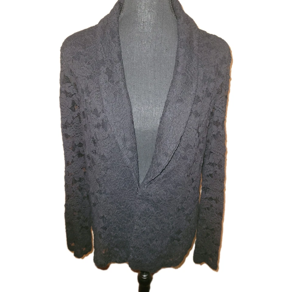 女式西装外套 1X 透明蕾丝完美适合假日派对 — 第 1/4 张图片