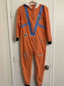 Cat & Jack Girls/Boys Astronaut Sleepwear Space Pajamas Jumpsuit Size L (12/14) - Picture 1 of 8