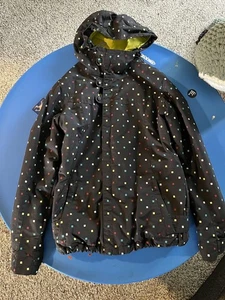 Burton DryRide Lush Snowboard Jacket Womens S Multi Squares Ski/Snowboard black - Picture 1 of 5