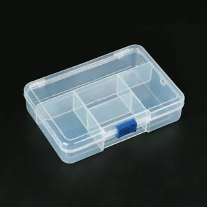 1Pcs Plastic Storage Organiser Compartment Box Case 5 Compartment 144x99x33mm - Picture 1 of 5