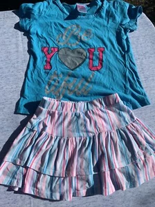 DIVA BEAUTIFUL Girls Top & 365 Kids Garanimals Skirt Girls SET 2 Size 7 ❤️sj17j6 - Picture 1 of 8