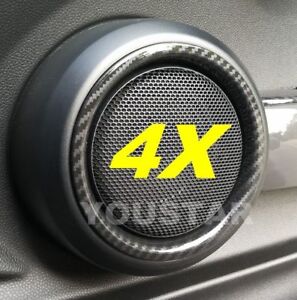 UNICUS 4x CARBON EFFECT Door Lower Speaker Trims for MINI Cooper S F55 F56 F57