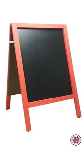 LARGE-CHALKBOARD-BLACKBOARD-PAVEMENT BOARD- SANDWICH BOARD= 10KG - RED - NEW - Picture 1 of 4