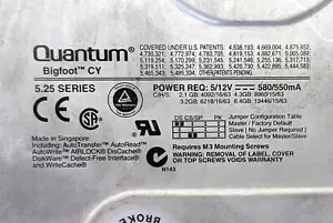 Quantum Bigfoot CY 5,25 HDD, Retro Festplatte - Bild 1 von 2