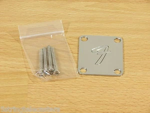 Fender USA Stratocaster Telecaster "F" Logo Neck Plate & Screws Sale! Worldwide! - Picture 1 of 1