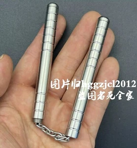 Miniature 2 In 1 Stainless Steel Nunchuck Kung Fu Bluce Lee Weapon Hand Toy - Picture 1 of 5