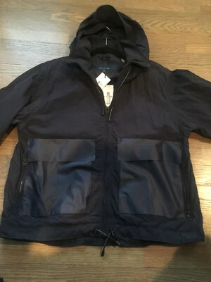 Cole Haan Mujer Con Capucha MEDIANO Cortavientos Pull Over Chaqueta Azul Marino Nuevo Con Etiquetas Foto 1 de 4