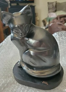 8" große schwarz lackierte Katze/Kätzchen HERGESTELLT IN INDIEN - 96-449 - Bild 1 von 11