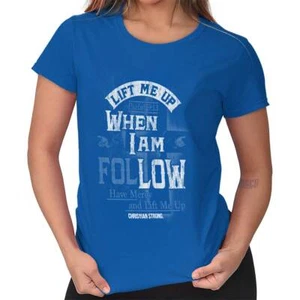 Christian Bible Verse Lord Jesus Christ Gift Womens Top Junior Graphic Tee - Picture 1 of 8