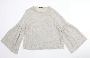 Marks and Spencer Womens Beige Acrylic Blend Sweatshirt Size 14 - Picture 1 of 10