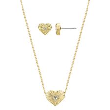Buckley London® Heart of Gold Earring and Pendant Set