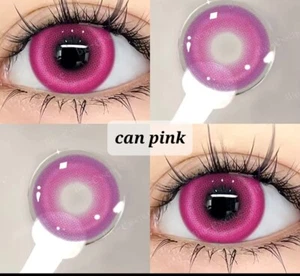 Farbige Kontaktlinsen Halloween Cosplay Anime Can Pink Rosa ❤️K19 K16 K21 K35 - Bild 1 von 1