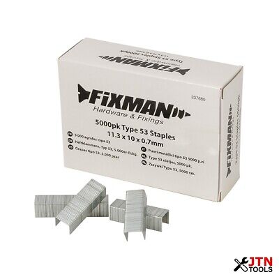 Fixman 337680 Type 53 Staples 5000 Pack 10mm • 5.50£