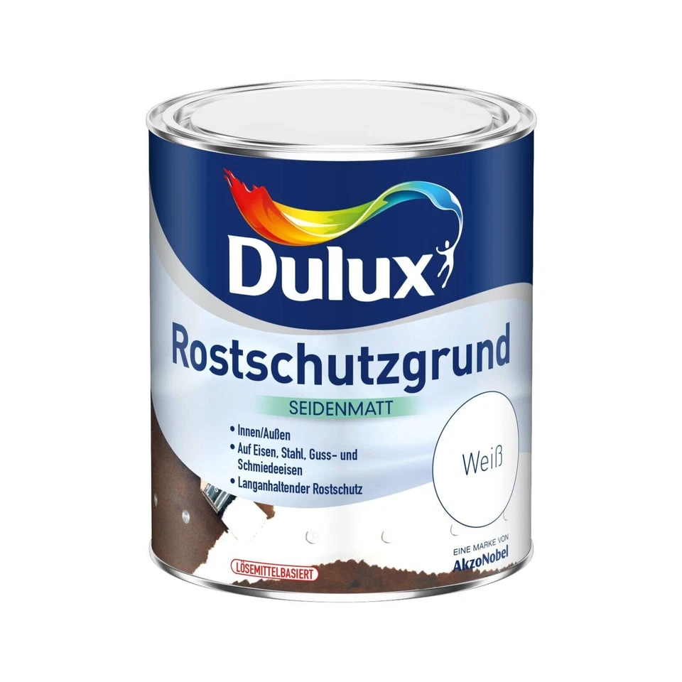 Dulux Rostschutz Grundierung Lösemittelbasiert 0,375L Weiß (6) - Bild 1 von 1
