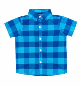 Little Rebels Boys Size 7 Plaid Checkered Button Up Casual Dress Shirt *New* - Picture 1 of 7