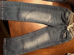 Boys Cat And Jack Light Wash Jeans Adjustable Pre Owned Size 4T Straight Leg - Picture 1 of 2