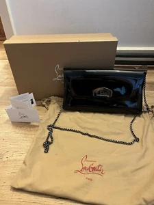 CHRISTIAN LOUBOUTIN leopard vero dodat patent leather clutch bag - Picture 1 of 7