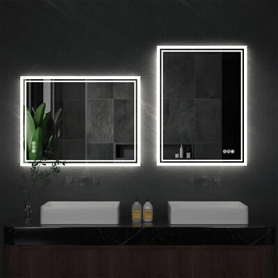 28x36'' LED Bathroom Mirror fr Wall Backlit Light Antifog Vanity Mirror Dimmable - Image 1 of 4
